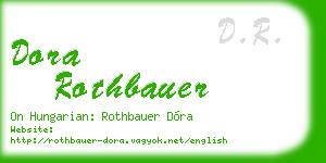 dora rothbauer business card
